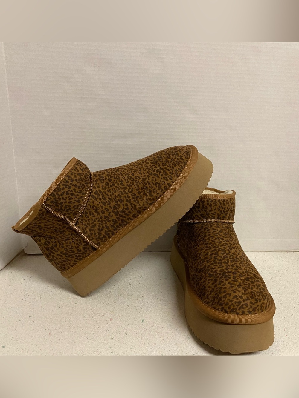 Corkys/ Hey Girl Leopard Platform Sherpa Lined Boots